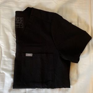 Figs Black Catarina One Pocket Scrub Top Small